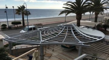 Tettoia in carpenteria metallica – Hotel Sabbia d’Oro – Calabria